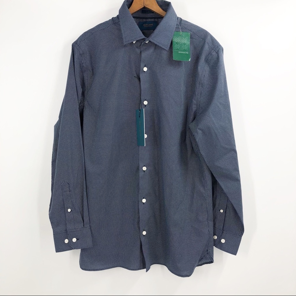NWT Fairlane Stitch Fix polka dot button up shirt